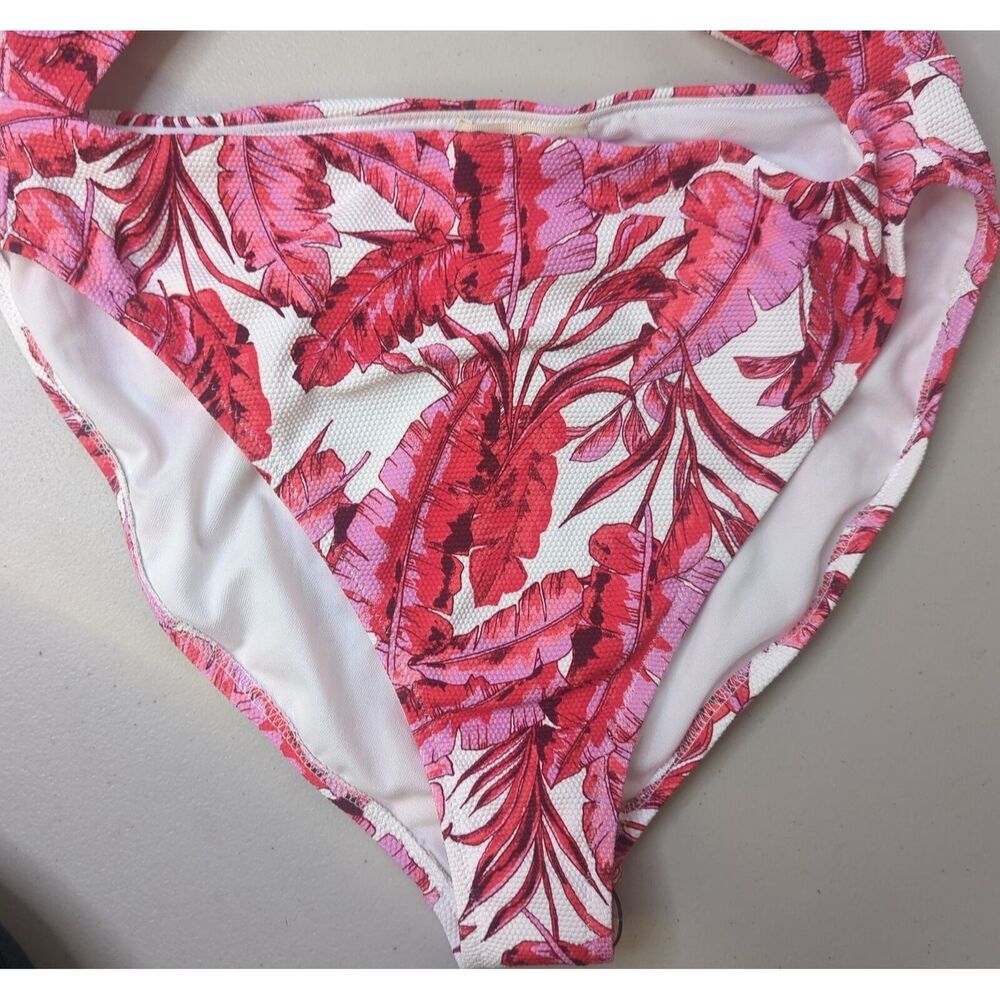 New Jessica Simpson XL fuschia multi one piece bikini pink and red cut out - Picture 7 of 7
